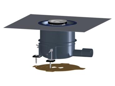 HL570.0 FlexBox, komplettes Installations-Set für flache Duschtassen, ohne Edelstahl-Abdeckung HL570.0